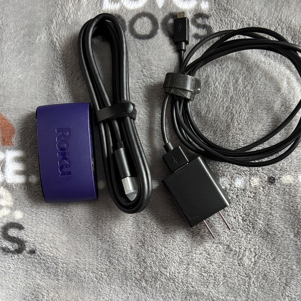 Roku Purple Streaming Device with Black Accessories